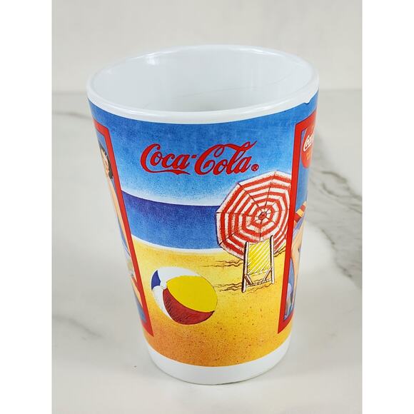 Coca Cola Coke Cup Tumbler 8oz Summer Through The Years 1991 4 1/4" Korea - Picture 7 of 14